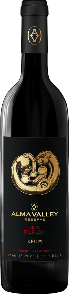 картинка Вино сухое красное Мерло Резерв Альма Велли 0,75 л от магазина Winner