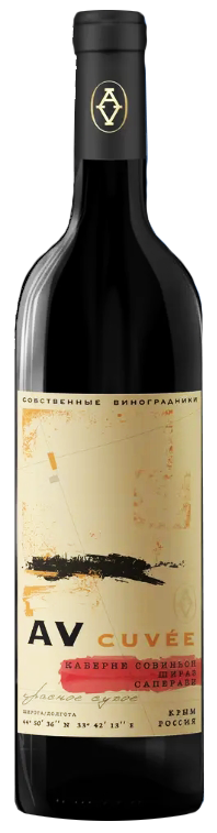 картинка Вино сухое красное Каберне Совиньон - Шираз - Саперави АВ Кюве 0,75 л от магазина Winner