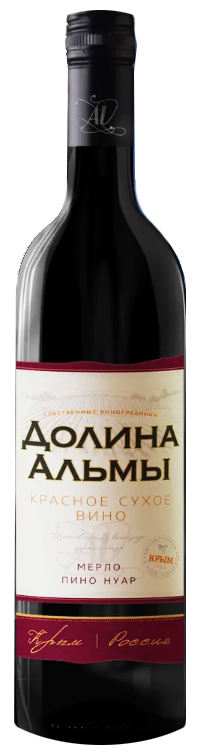 картинка Вино сухое красное Мерло - Пино Нуар Долина Альмы 0,75 л от магазина Winner