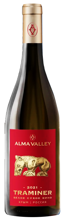 картинка Вино сортовое сухое белое Траминер Альма Велли 0,75 л от магазина Winner