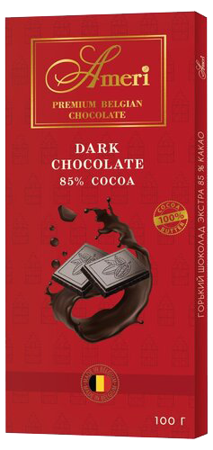 картинка Шоколад экстра горький 85% какао Амери 100 г магазин Winner являющийся официальным дистрибьютором в России 