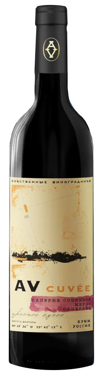 картинка Вино сухое красное Каберне Совиньон - Мерло - Саперави АВ Кюве 0,75 л от магазина Winner