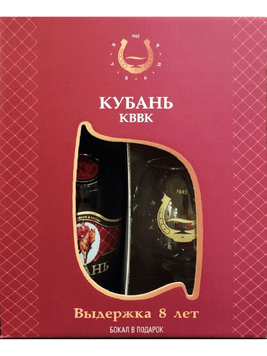 картинка Коньяк Кубань КВВК 0,5 л в ПУ с бокалом от магазина Winner