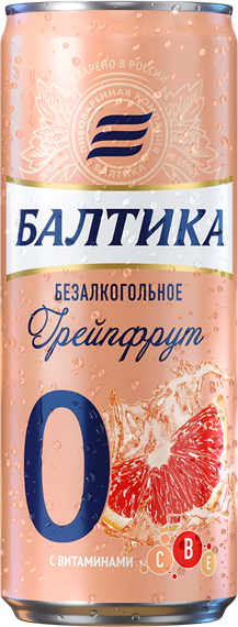картинка Пиво Балтика №0 Грейпфрут 0,33 л магазин Winner являющийся официальным дистрибьютором в России 