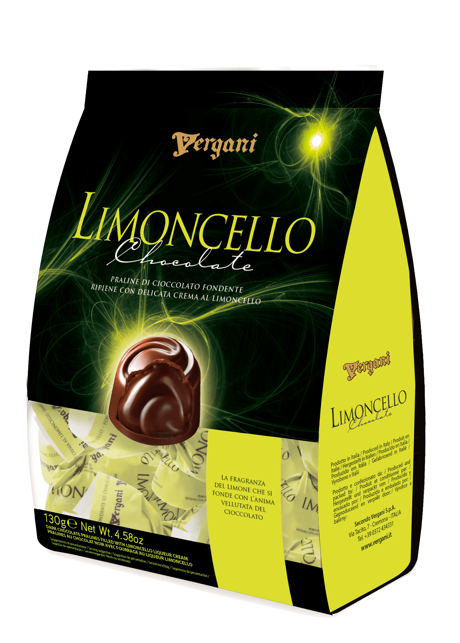 картинка Шоколадные конфеты пралине с ликёром лимончелло Вергани 130 г от магазина Winner